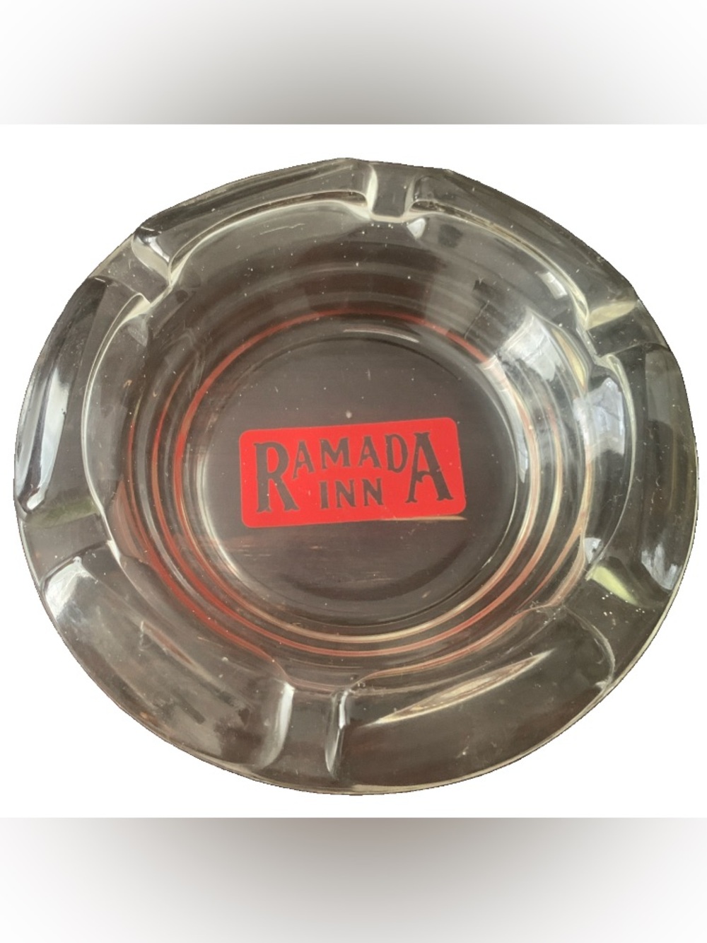 Vintage Ashtray Ramada Inn 6 Position Glass Retro MCM